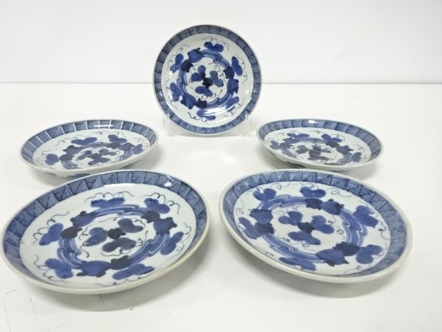 古伊万里　染付　六寸皿　5客